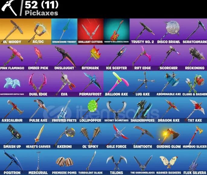 F1312 Black Knight, The Reaper, Season 1 Account, 74 Skins, 52 Pickaxes (G)